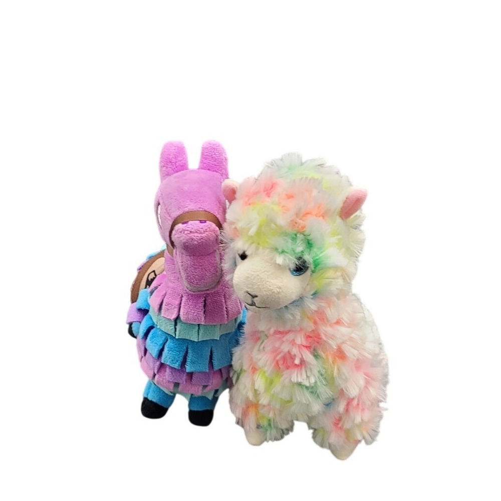Fortnite Loot Llama & Ty Beanie Boos Lola Llama Plush Bundle Multicolored 2pc